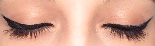 Eye liner και mascara - εφαρμογή στα μάτια μου